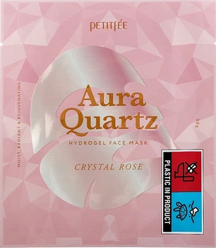 Гидрогелевая маска для лица с экстрактом жемчуга и розой - Petitfee & Koelf Aura Quartz Hydrogel Face Mask Crystal Rose 5x30g (1209681-136600)