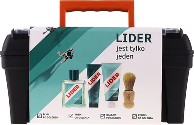 Набор - Lider Classic Tool Box Set (ash/lot/100ml + sh/cr/65g + ash/balm/100ml + sh/brush + case) (877504-39756)