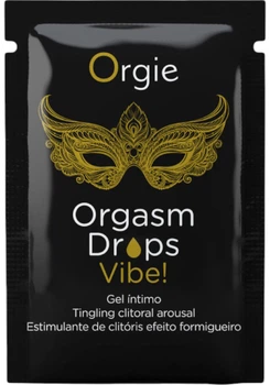 Кліторальні краплі з вібрацією Orgie Orgasm Drops Vibe! Саше 1 мл (5600298351676)