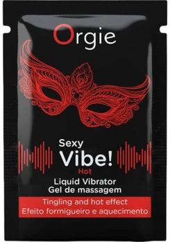 Рідкий вібратор Orgie Sexy Vibe Вібрація + зігріваючий ефект Саше 1 мл (5600298351881)
