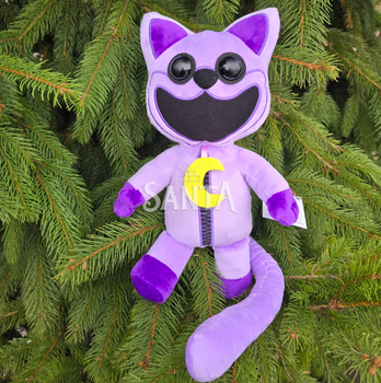 Игрушка мягкая Кэт Нэп Catnap Кот Дримот Poppy Playtime фиолетовый хаги ваги 33см без хвоста Копица Украина (00517-91)