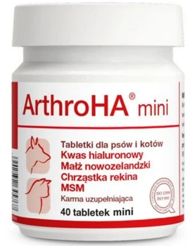 Таблетки Дольфос АртроНА Dolfos ArthroHA mini для суглобів котів та собак 40таб.