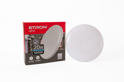Светильник потолочный 20W светодиодный накладной круглый 5000К IP40 ETRON 1-EIP-908 белый