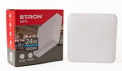 Квадратный накладной светильник 24W 5000К ETRON 1-EMP-781 белый
