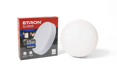 LED светильник потолочный накладной круглый 15W ETRON Slider 1-EIP-931 95-265V 6500К IP44