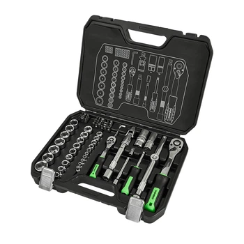 Профессиональный набор инструментов в кейсе Winso Pro 1/2", 1/4" 72 T, CR-V, 73 ед. 924073