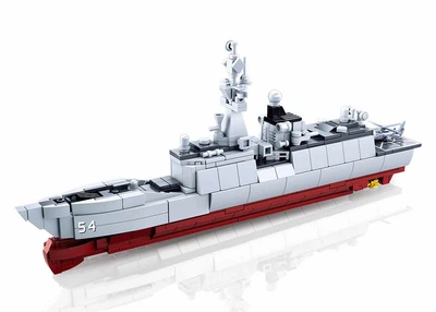 Конструктор блочный Sluban Военный корабль 417 деталей масштаб 1:450 M38-B0702
