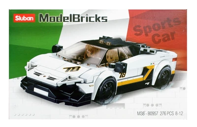 Конструктор блочный Sluban спортивная машина 276 деталей 2 фигурки M38-B0957