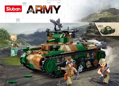 Конструктор блочный Sluban Танк TYPE 97 563 детали 3 фигурки M38-B1107
