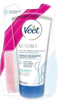 Крем для депіляції в душі Veet Minima з Алоє Вера для чутливої шкіри 135 мл (5900627060737)