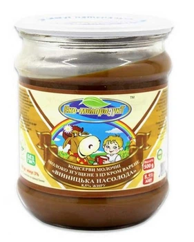 Молоко згущене варене Еко-молпродукт із цукром 8,5% 500 г (4820136000271)
