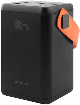 УМБ для ноутбука Proove Powerbox 65W 60000mAh 4USB+Type-C швидка зарядка QC ліхтар Black