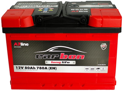 Автомобільний акумулятор 80 Ah/12V CARBON (0) Euro (CRB80-00)