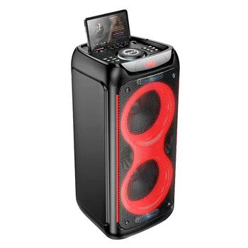 Акустика-караоке HOCO Precious RGB Light BT speaker DS54 |BT5.0, TWS, TF/USB/AUX, 25Wx2, 3H, 1mic, remorte| чорна