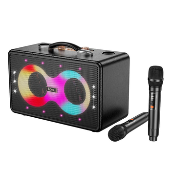 Акустика-караоке HOCO Ave wireless dual-mic outdoor BT speaker HA8 |BT5.4, TWS, USB/AUX/TF, 40W| чорна