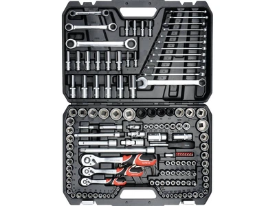 Набор инструментов, 1/2"-1/4"-3/8", М4-32 мм, 150 ед. YATO (YT-38811)