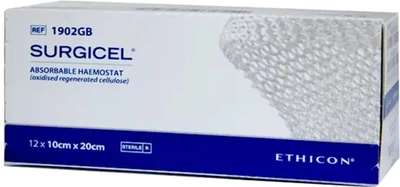 Гемостатический рассасывающийся материал Ethicon Surgicel 10 x 20 см (1902GB)