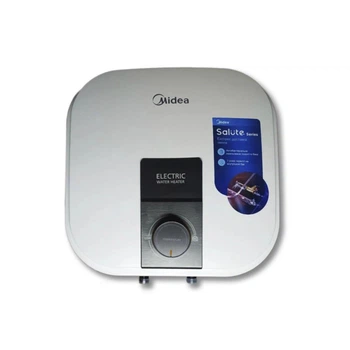 Водонагреватель Midea D10-20VI(O) (000003891), 10 литров, 2 кВт, накопительный, над мойкой, нижнее подключение воды, квадратный, вертикальный монтаж мокрый ТЭН, механическое управление, белый
