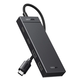 USB-хаб UGREEN CM806 USB-C to 2xUSB + 2xUSB-C 3.2 Gen2 10Gbps Black (35583)