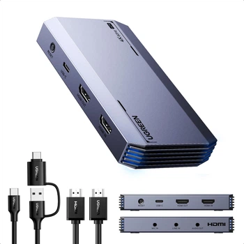 Конвертор сигналу UGREEN CM700 HDMI Video Capture Device 4K@60Hz Gray (25173)