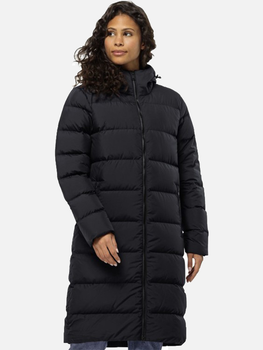 Пуховик зимний длинный женский Jack Wolfskin Frozen Palace Coat W 1204133_6350 2XL Темно-серый (4064886314664)