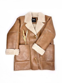 Дублянка ZARA 140 см коричневий артикул Л770