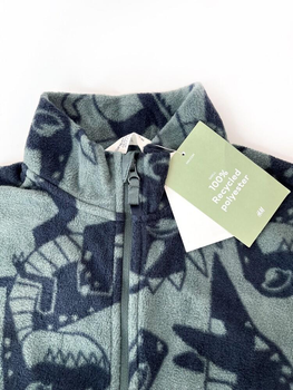 Кофта флісова H&M 104 см зелений з чорним артикул Л807