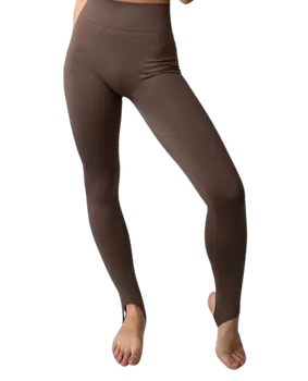 Леггинсы бесшовные со штрипками Leggings Straps Deep Taupe S/M Коричневые