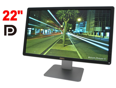 Монитор Dell P2214H / 22" (1920x1080) IPS / 1x DisplayPort, 1x DVI, 1xVGA, 3x USB 3.0, 2x USB 2.0 / VESA 100x100 / Pivot б/у