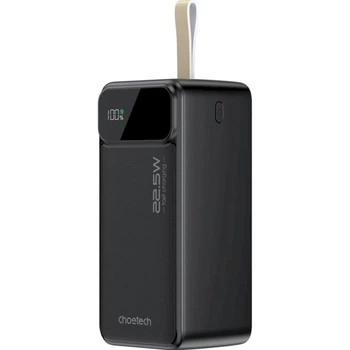 Повербанк Choetech 50000mAh/22,5W PD/QC3.0/USB TypeC In/out/2xUSB-A/Li-pol/Black (B732-ACBK)