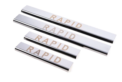 Накладки на пороги для Skoda Rapid 2012-2019