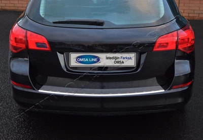 Накладки на задній бампер Opel Astra J SW 2010- матований Захисні декоративні накладки на бампер авто АМ0036287