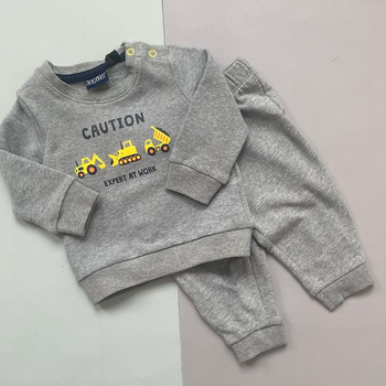 Костюм Lupilu комплект кофта + штани дитячий на хлопчика 62-68 см (2-6 міс) сірий