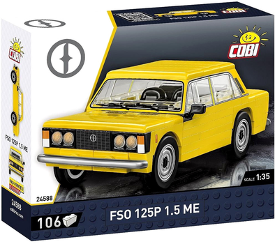 Klocki Cobi Cars Youngtimer Fso Żółty 106 elementów (5902251245887)