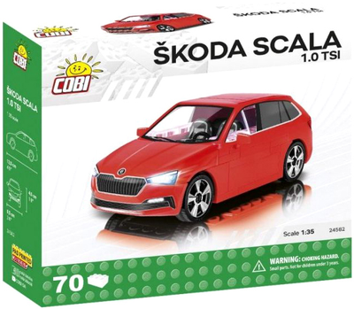 Конструктор Cobi Skoda Scala 1.0 Tsi червоний 70 деталей (5902251245825)