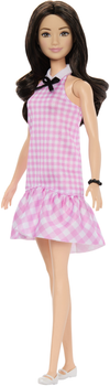 Lalka Mattel Barbie Fashionistka w delikatnej kraciastej sukience (0194735176809)