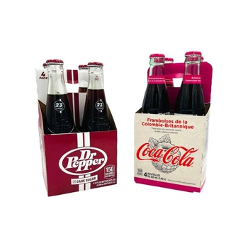 Напій Dr Pepper Real Sugar Glass 355мл / Coca Cola Raspberry British Columbia 355 мл