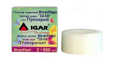 Пластир медичний RiverPlast "IGAR" тип Прозорий (на поліетиленовій основі) 2 х 500 см