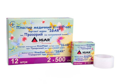 Пластир медичний RiverPlast "IGAR" тип Прозорий (на поліетиленовій основі) 2 х 500 см