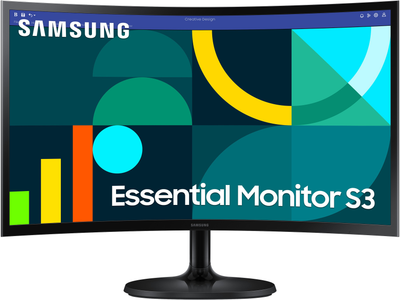 Монитор 24" Samsung Essential Curved S3 (LS24D364GAUXEN)