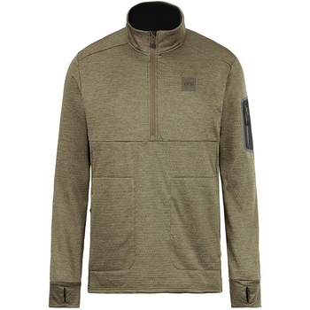 Флисовый пуловер Picture Organic Bake Grid 1/4 dark army green M SMT102A