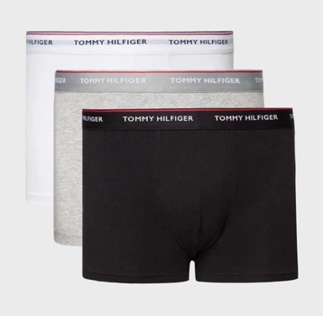 Набір чоловічих трусів боксерів TOMMY HILFIGER PREMIUM ESSENTIALS 3 шт в наборі, розмір L, білі, сірі та чорні.
