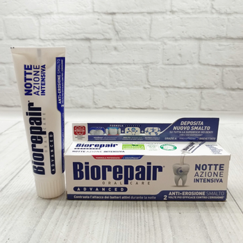 Нічна зубна паста Biorepair Oral Care Advenced Notte інтенсивний захист від бактерій без фтору 75 мл