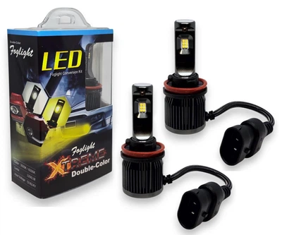 Автомобільні двокольорові світлодіодні лампи H11 FOG LIGHT XTREME DOUBLE COLOR комплект (36211)