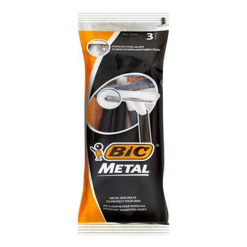 Бритви одноразові BIC Metal 3 шт (3086123568679)
