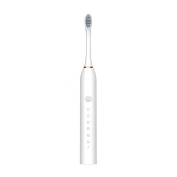 Електрична ультразвукова зубна щітка з чотирма насадками Sonic Toothbrush X-3 біла