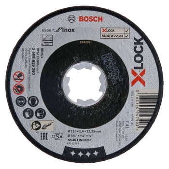 Круг отрезной Bosch X-Lock PRO Stainless Steel and Metal 115×1.6×22.23 мм (2608619260)
