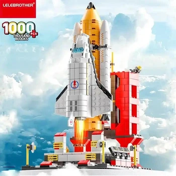 Конструктор Космический корабль, шаттл, ракета 1000 деталей 6 в 1 Lelebrother