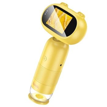 Детский микроскоп HOCO DV206 |2”, 1080P, 800mAh, 32GB| Желтый