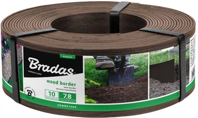 Бордюр Bradas Wood Border 78 мм х 2.8 мм х 10 м Коричневый (OBWBR1008)
